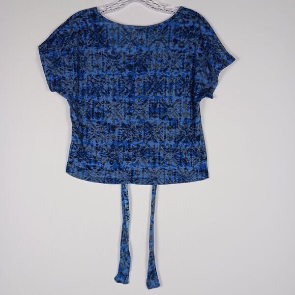 Kirra Womens Crop Tie Up Front Blue Size Small Boho Festival - Picture 4 of 7